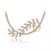 Beautifully Crafted Diamond Necklace & Matching Earrings in 18K Yellow Gold with Certified Diamonds - TM0529P